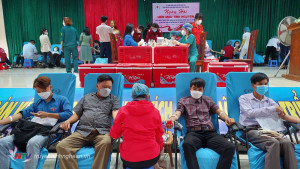 Nghi Lộc: Gần 600 đơn vị máu được hiến tặng trong Ngày hội hiến máu tình nguyện năm 2022