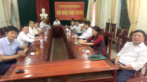 Đảng ủy xã Nghi Vạn tham gia Hội nghị trực tuyến Nghị quyết 39